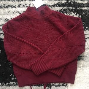 NWT Topshop Lace Up Sweater